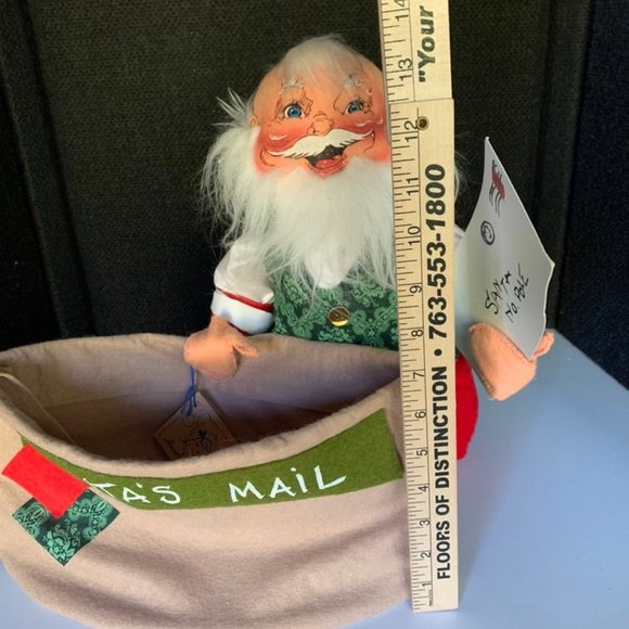 Annalee Holiday figurine Xmas Santa Mail 1991 post office letter carrier Doll. - Picture 10 of 10